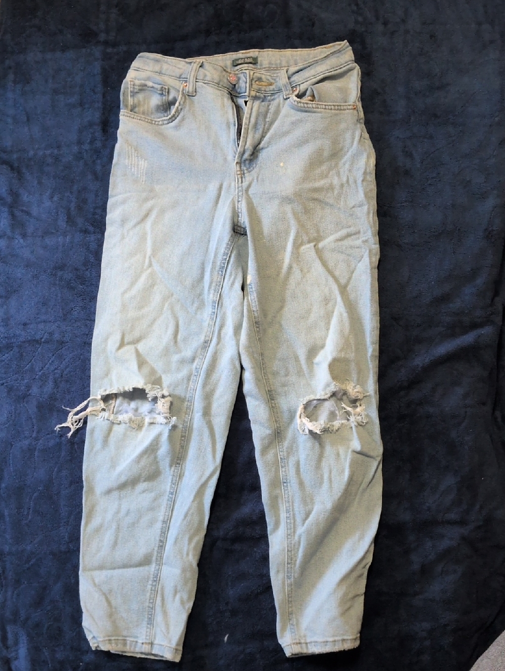 wild fable Light Blue Distressed Boyfriend Jeans